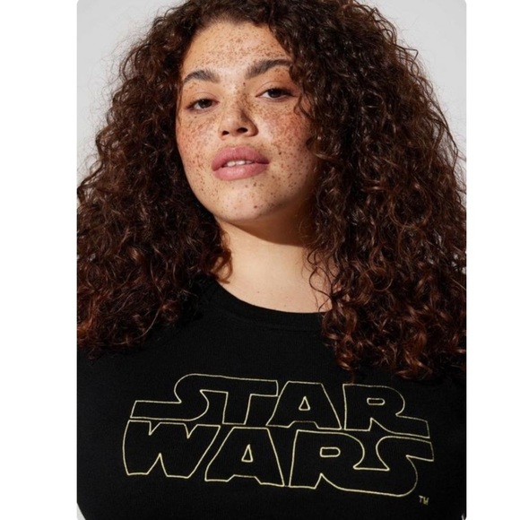 TORRID NWT Lucas Star Wars Short Sleeve Sweater Top - Picture 4 of 6